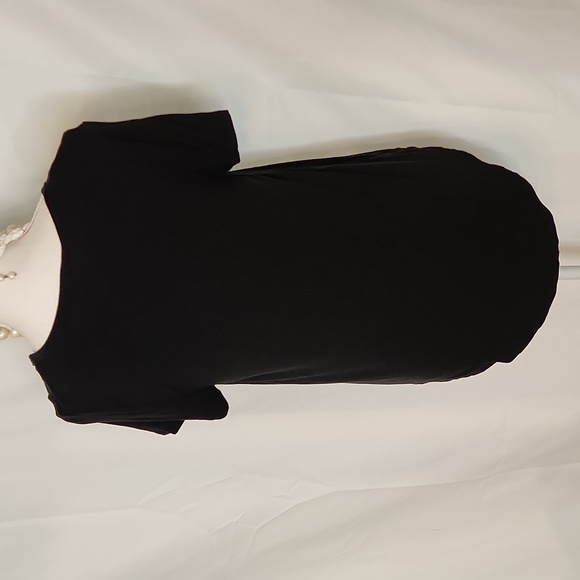 Tribe t-shirt Merona short sleeve black gold lettering boatneck M maternity hilo - Picture 6 of 11